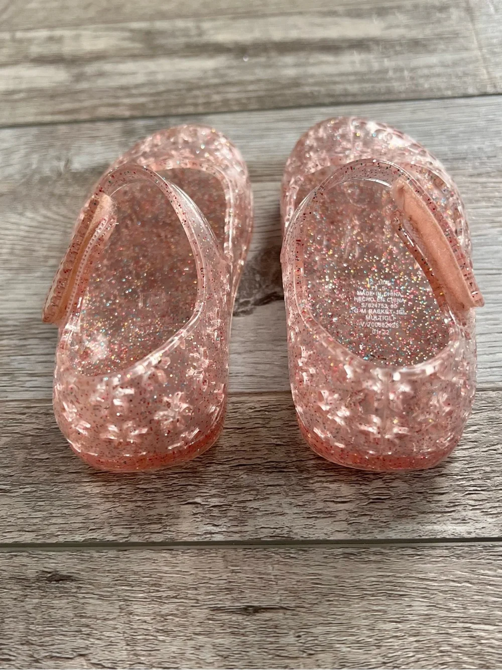Old Navy Girls Baby Flower Jelly Shoes Size 12-18 Months